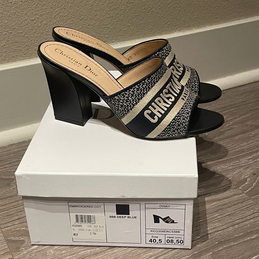 Christain Dior embroidered mule